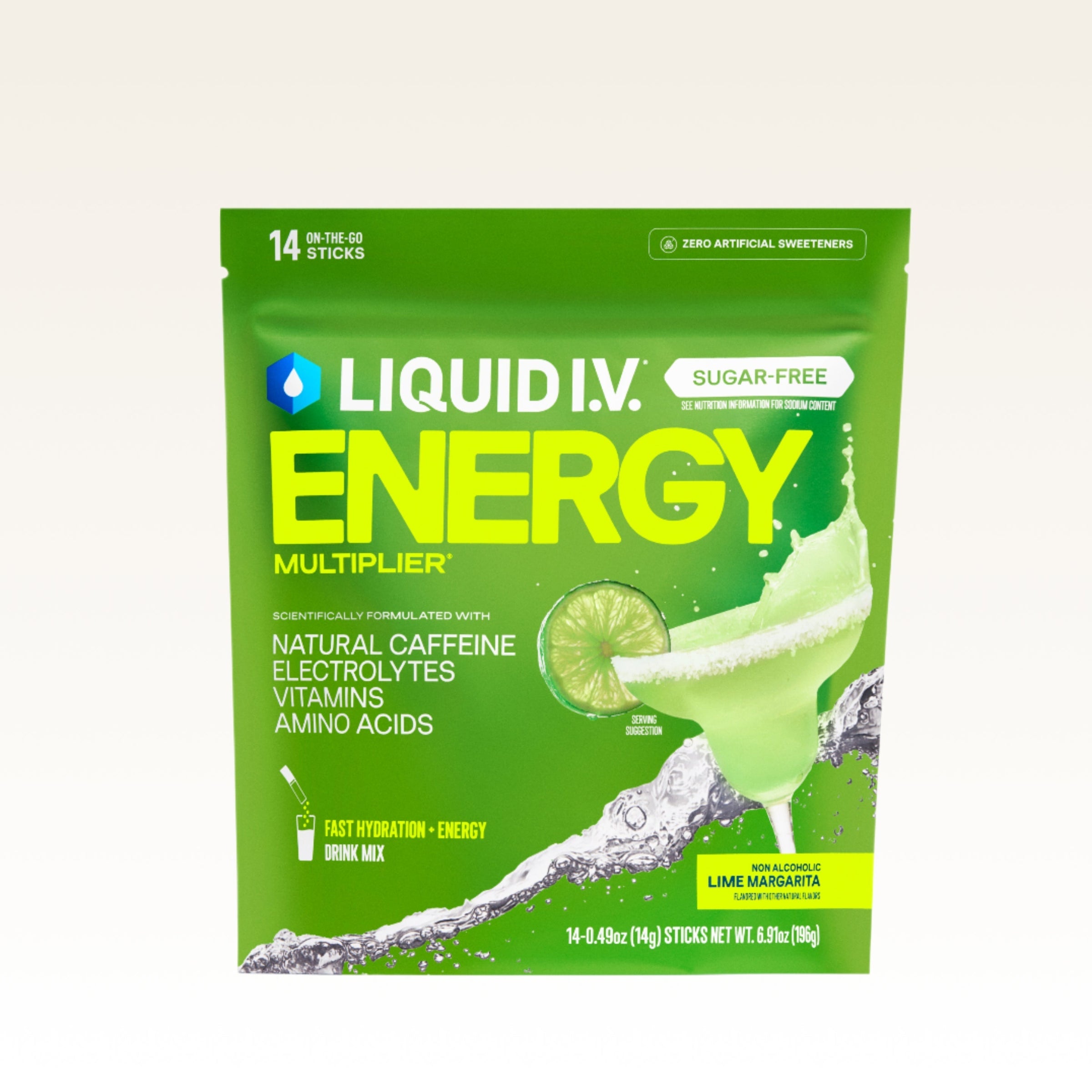 Lime Margarita Mocktail Sugar-Free Energy Multiplier® - Travel Energy Ready
